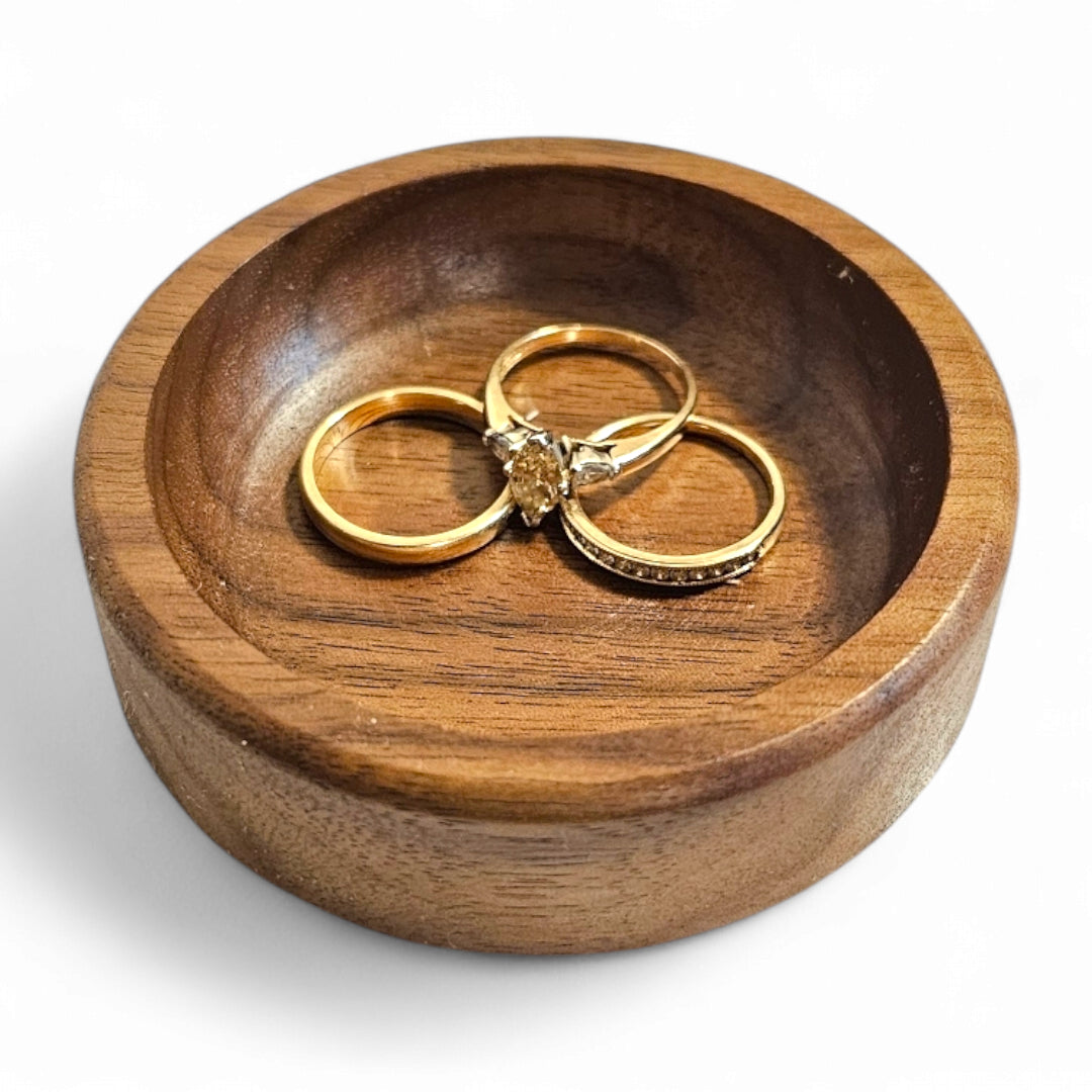 Personalized Ring Dish - Walnut
