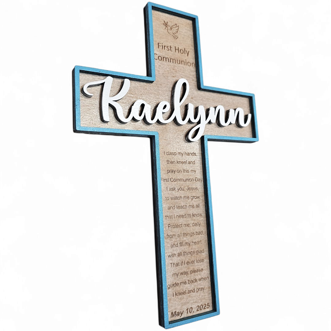 Custom wood cross - Baptisms, Communions, Confirmations