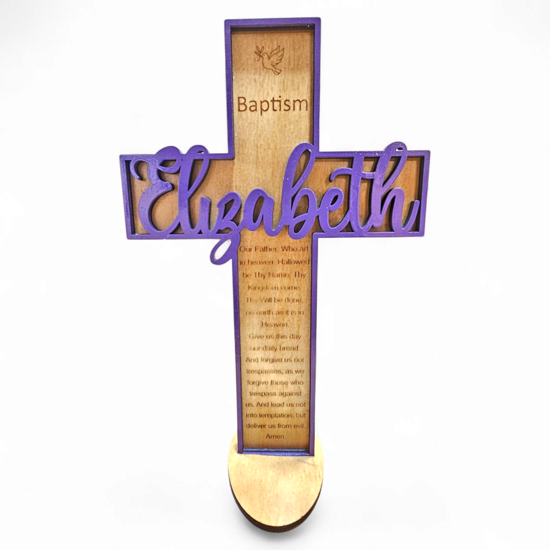 Custom wood cross - Baptisms, Communions, Confirmations