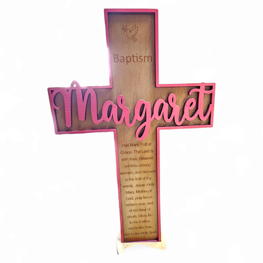 Custom wood cross - Baptisms, Communions, Confirmations
