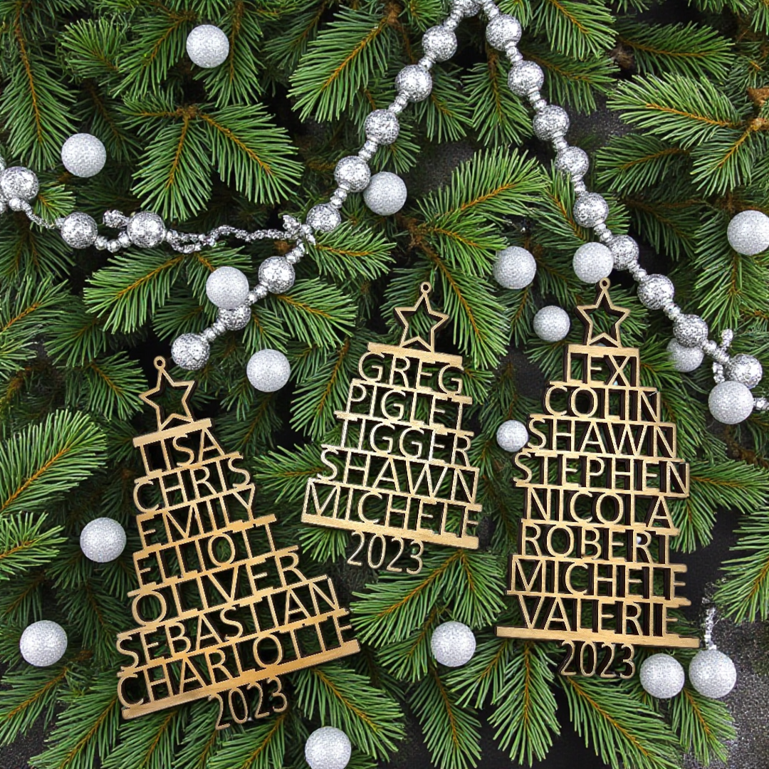 Family Christmas Ornament - Personalized Ornament With Names - Christmas Tree Ornament