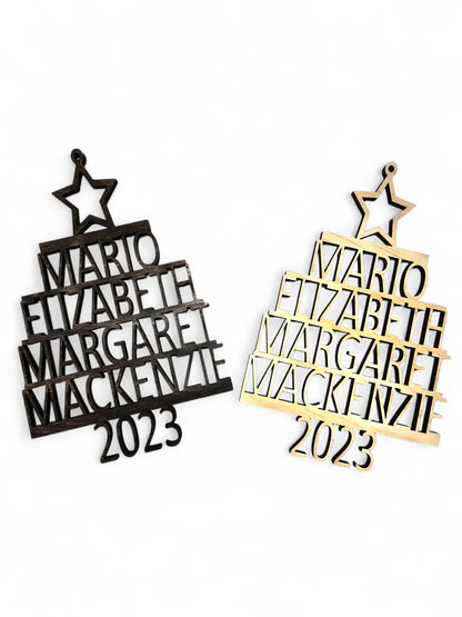 Family Christmas Ornament - Personalized Ornament With Names - Christmas Tree Ornament