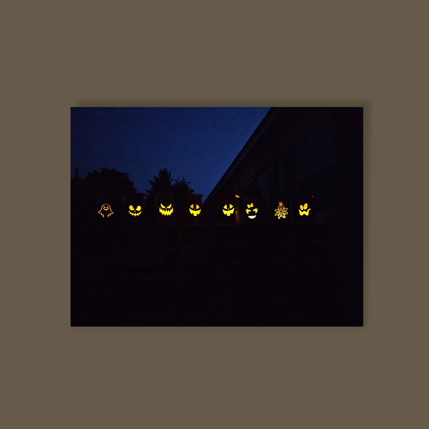 Cedar Halloween Lanterns with flickering LED tea light included - 10 Designs Mix n Match