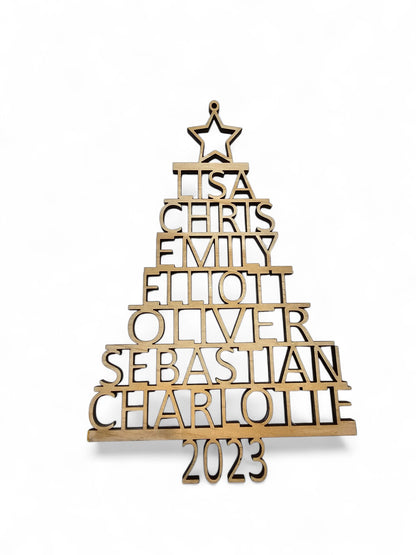 Family Christmas Ornament - Personalized Ornament With Names - Christmas Tree Ornament