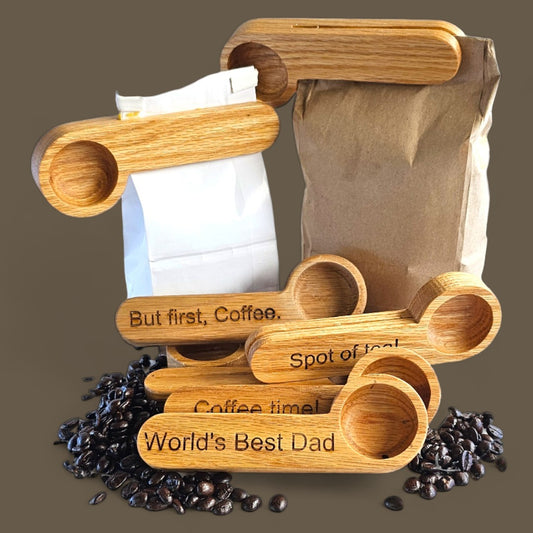 Wood Coffee Scoop and Bag Clip