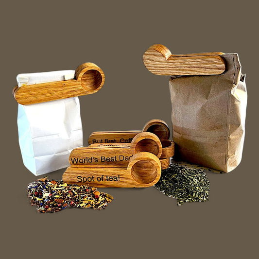 Wood Coffee Scoop and Bag Clip