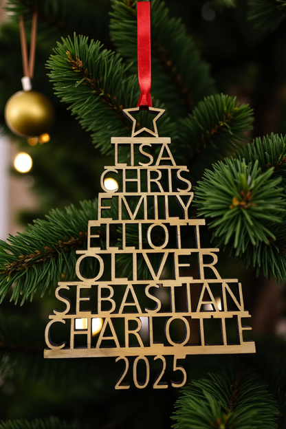 Family Christmas Ornament - Personalized Ornament With Names - Christmas Tree Ornament