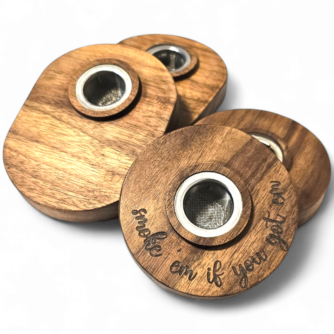 Customizable whisky/cocktail smoker - solid walnut