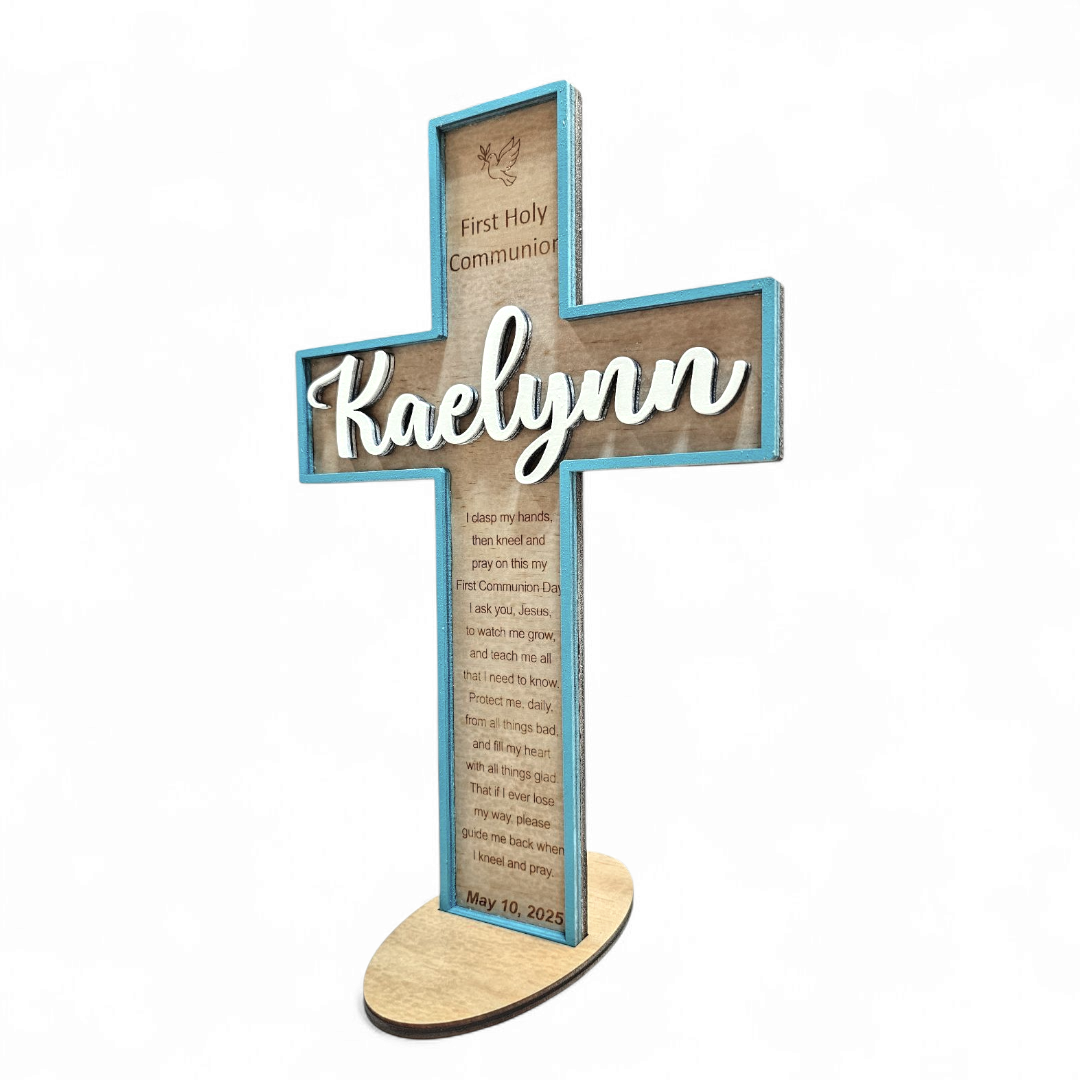 Custom wood cross - Baptisms, Communions, Confirmations