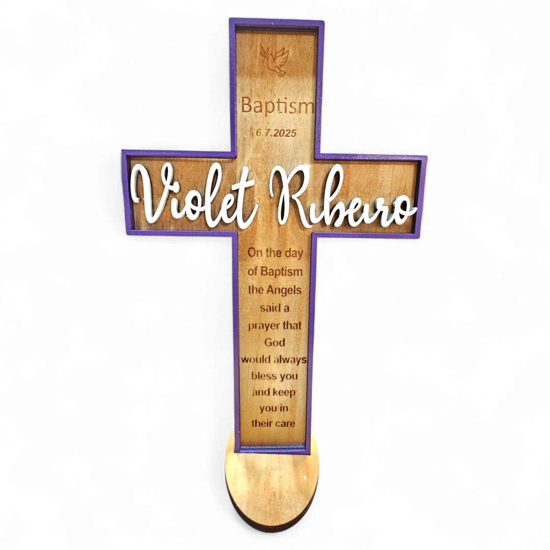 Custom wood cross - Baptisms, Communions, Confirmations