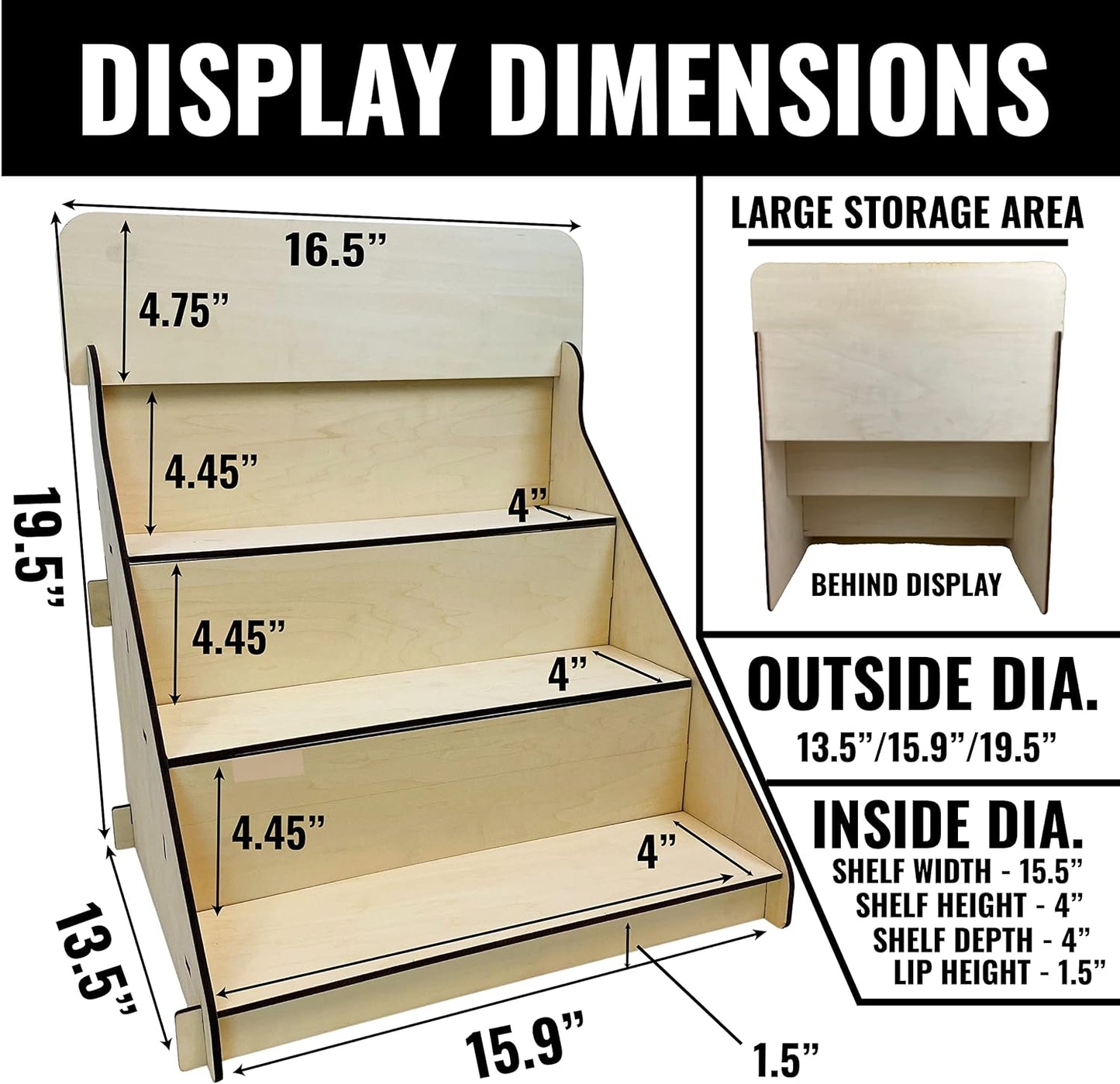 Customizeable Wood Display Shelf