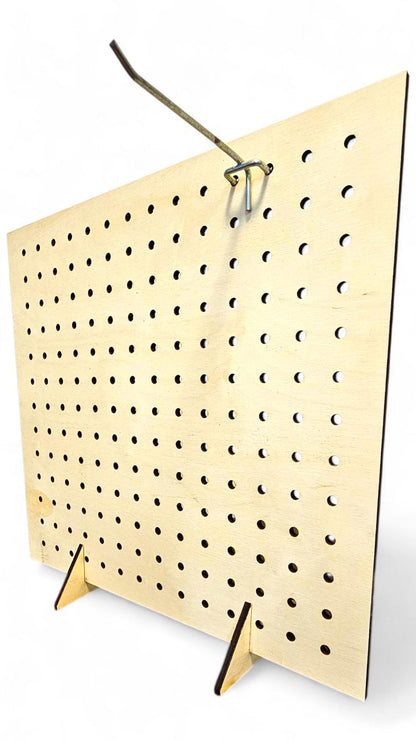 Collapsible Pegboard retail Display: Portable Craft Fair Organizer (13x15")