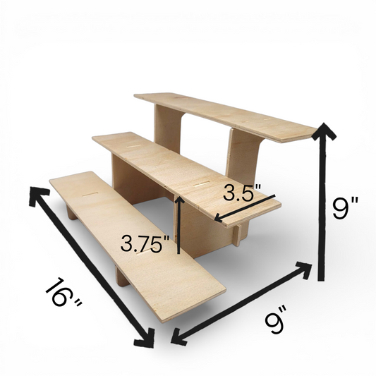 3-Tier Straight Shelf