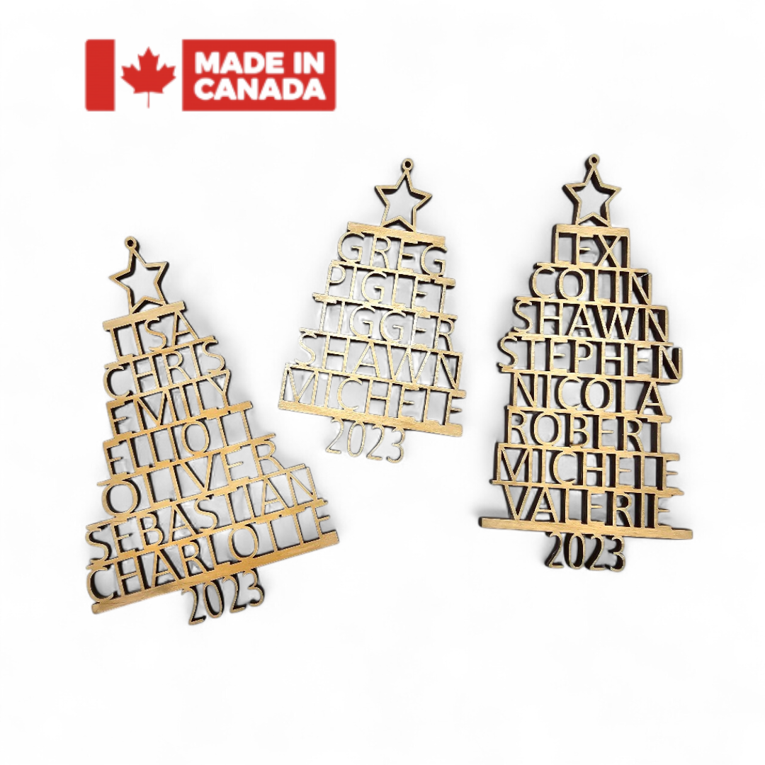 Family Christmas Ornament - Personalized Ornament With Names - Christmas Tree Ornament