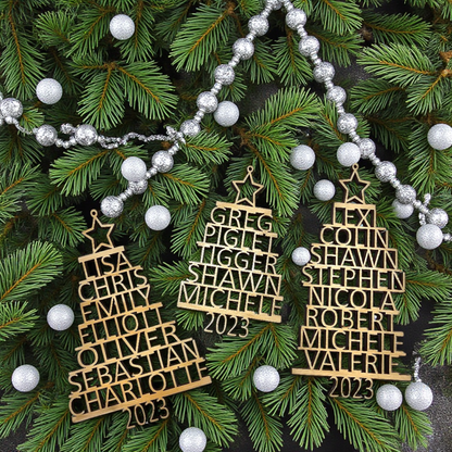 Family Christmas Ornament - Personalized Ornament With Names - Christmas Tree Ornament